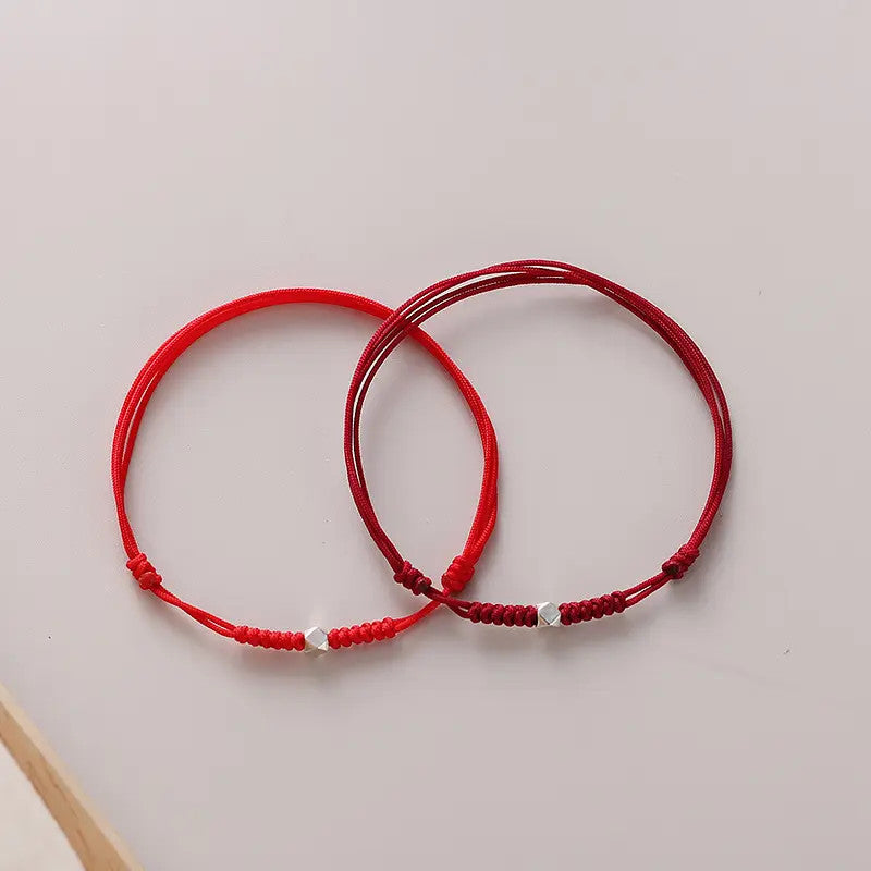 Women's & Men's Colorful Lucky Broken Sier Couple Red Hand Strap Rope Dragon Bracelet