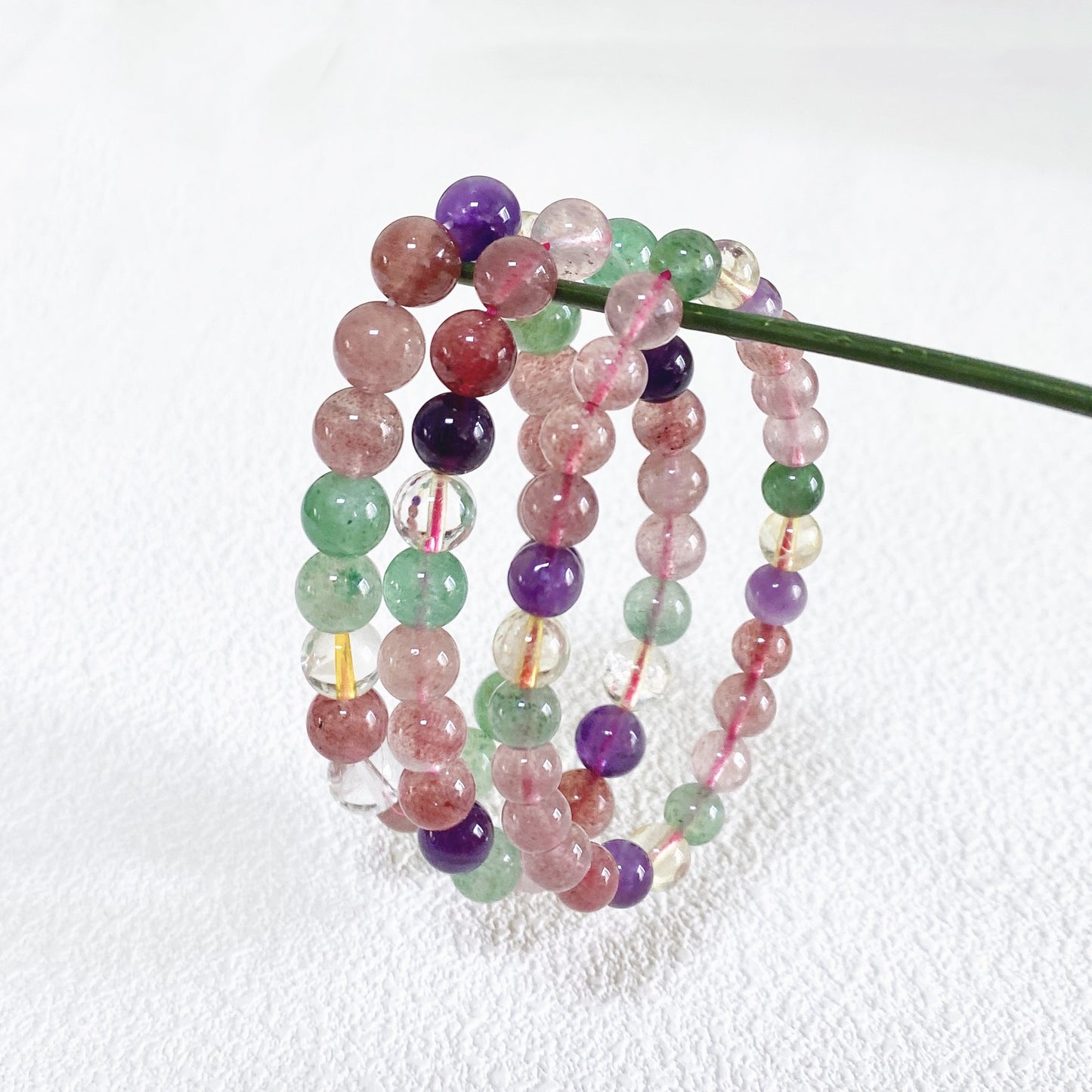 Eight Treasure Crystal Amethyst Strawberry Female Bracelets