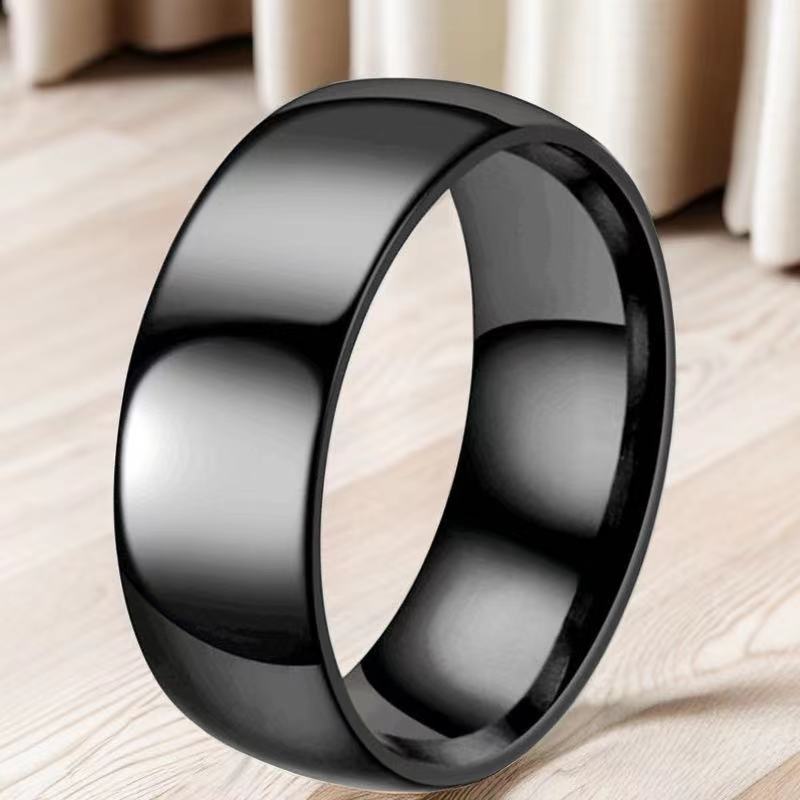 Men's Not Fade Design Trendy Glossy Cold Rings