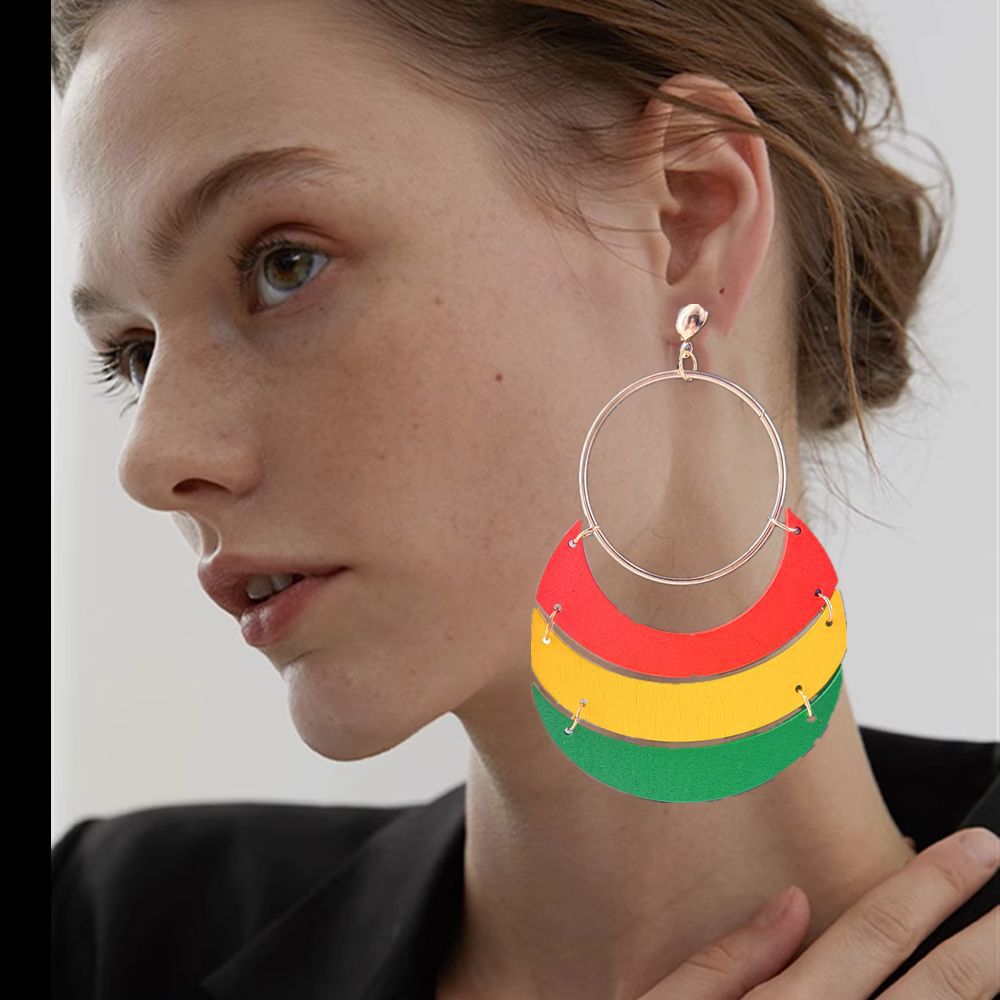 Round Ethnic Style Retro Dangle African Earrings