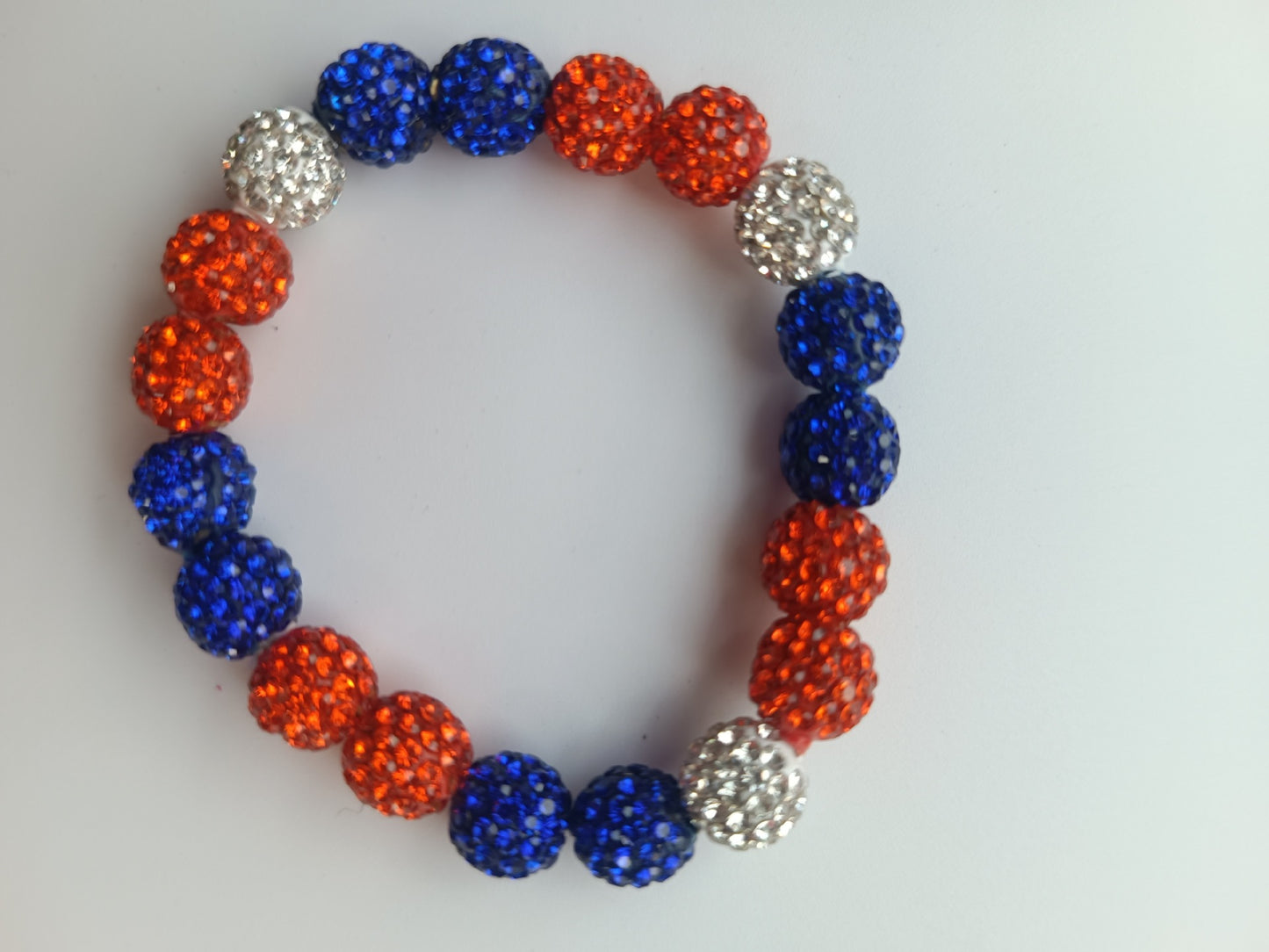 Polymer Clay Rhinestone Ball Filament Hip Bracelet