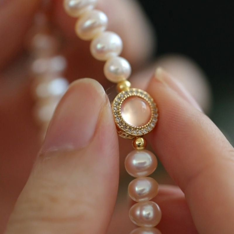 French Style Imitation Pearl Design Love Light Luxury Temperament Advanced Bracelet