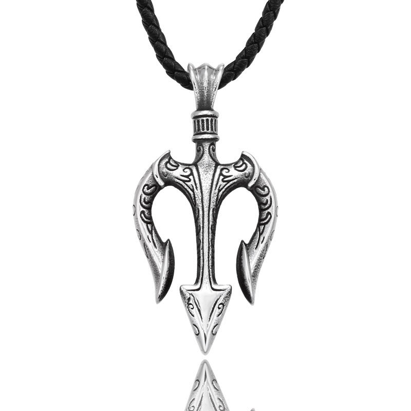 Men's Vintage Stainless Steel Sea King Trident Pendants