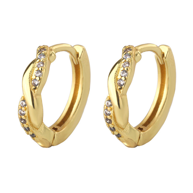 Sleep Ear Clip Cold Wind High-grade Zircon Earrings