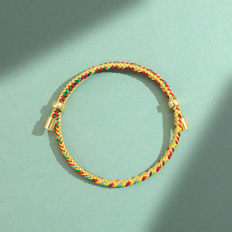 Festival Colorful Rope Carrying Strap Handmade Woven Bracelet