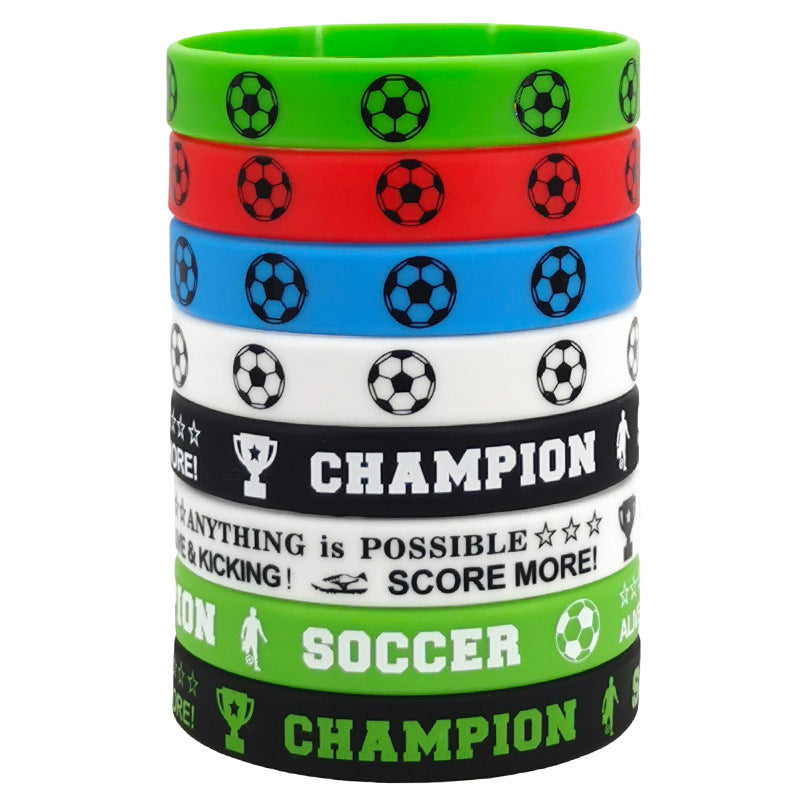Women's & Men's Football World Cup Silicone Sports Inspirational Sporting Goods Simple Rings