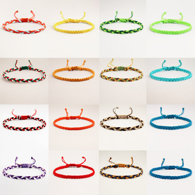 Creative Twist Weave Taiwanese Wax Handmade Hand Unisex Twin Bracelet