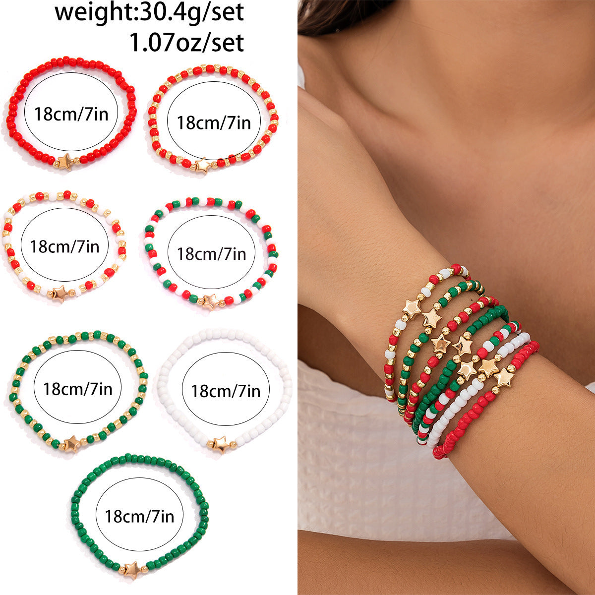 Women's Holiday Gift Santa Claus Suits Snowman Bracelet