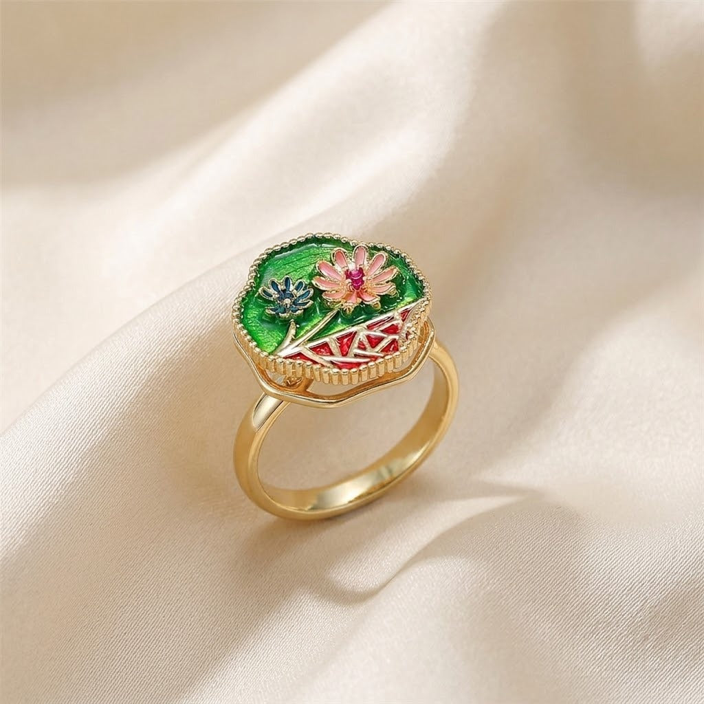 Women's French Style Garden Colorful Open Niche Adjustable Bracelets