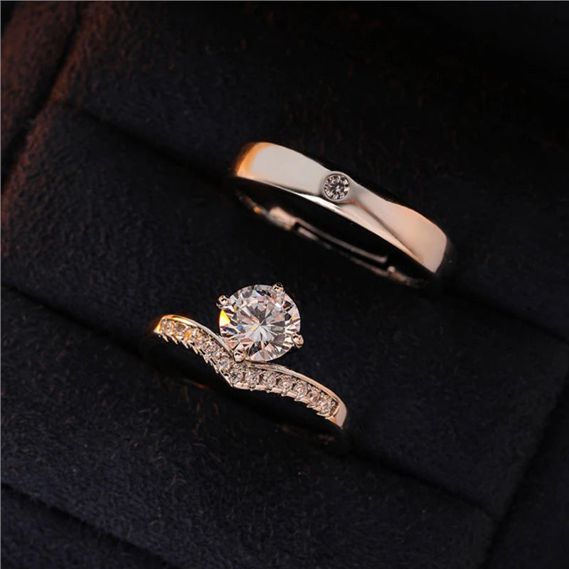 Couple Wedding Simulation Diamond Live Mouth Proposal Fake Rings