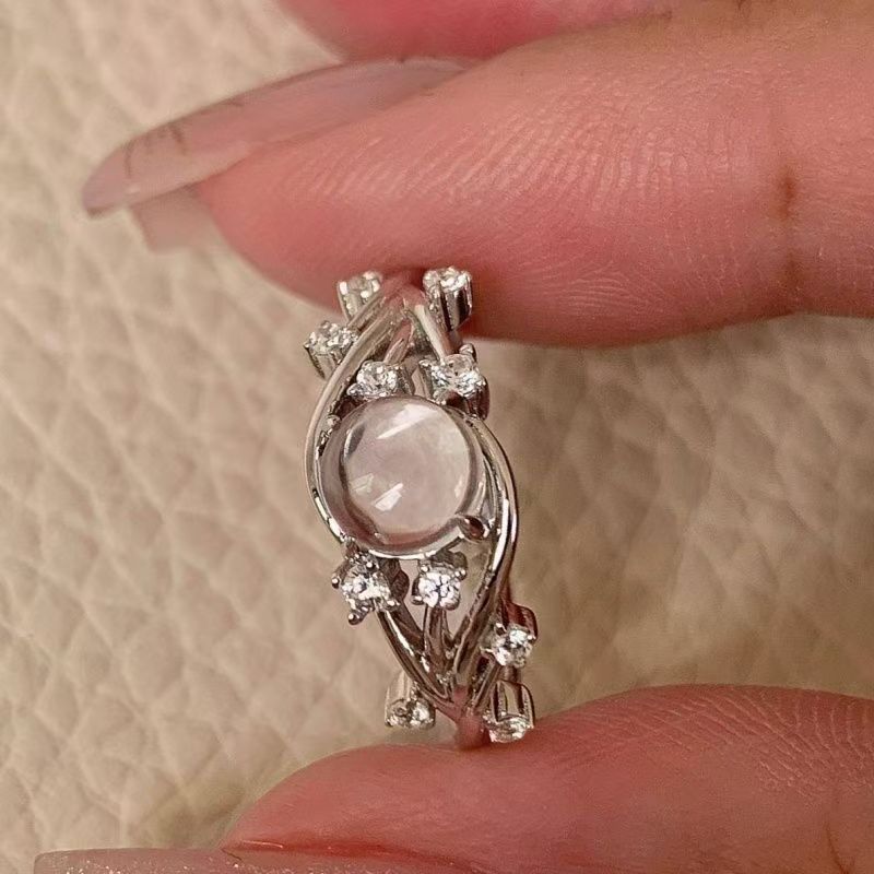 Women's French Style Design Index Finger High-grade Versatile Personalized Inlaid Niche Rings