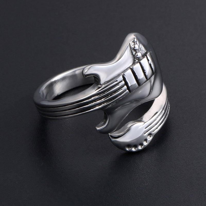 Open-end Personality Rock Music Guitar Retro Ring