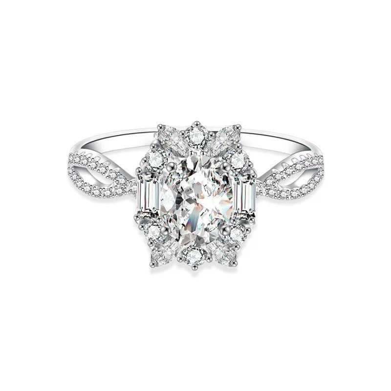 High Sense Graceful Fashionable Zircon Index Ring