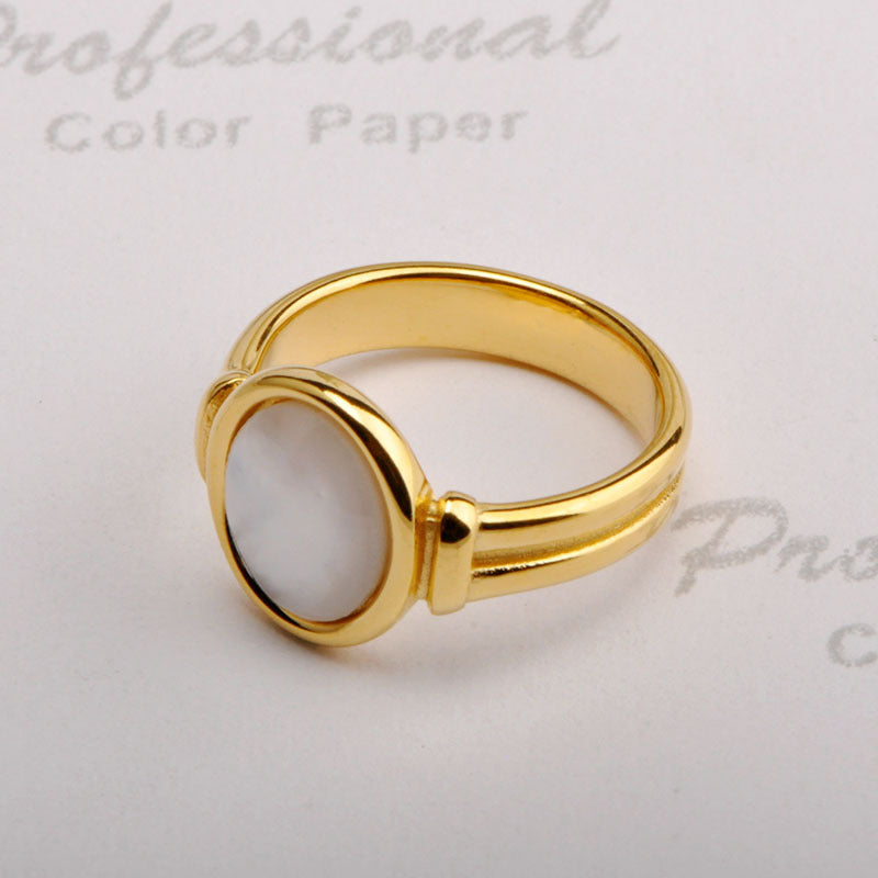 Titanium Steel Gold Plated Long Lasting Rings