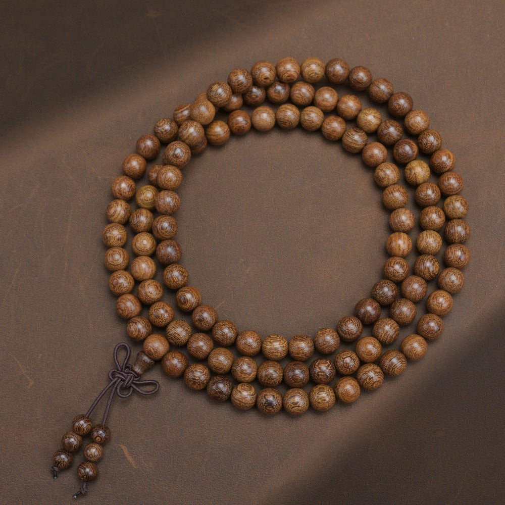 Men's Loose Round Beads Pieces Prayer Silkwood Bracelets