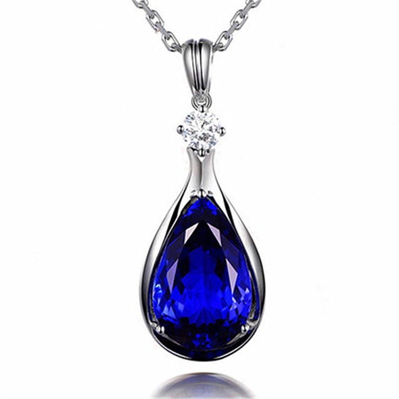 Tanzanite Blue Fashionable Simple Inlaid Sapphire Pendants