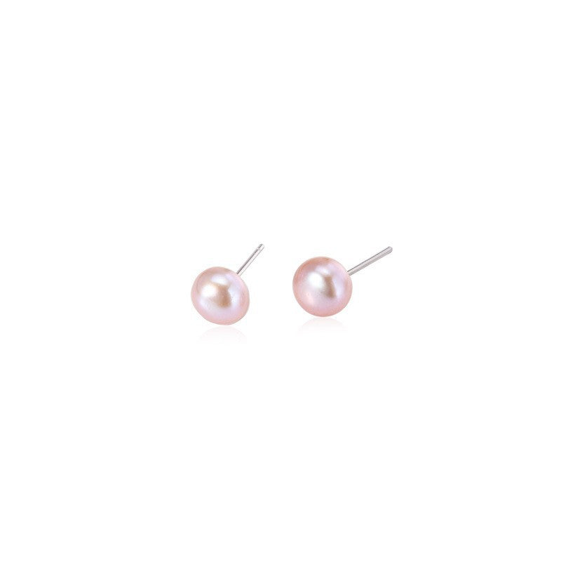 Women's Fresh Water Pearl Sterling Sier Ear Mini Earrings