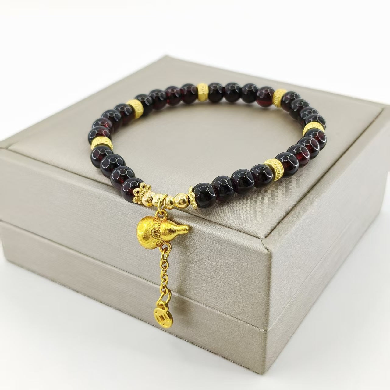 Broadcast Garnet Gourd Chinese Style Imitation Pomegranate Red Twin Ladies Bracelet