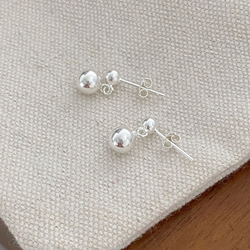 Flour Light Milky White Pearl Female Sterling Earrings