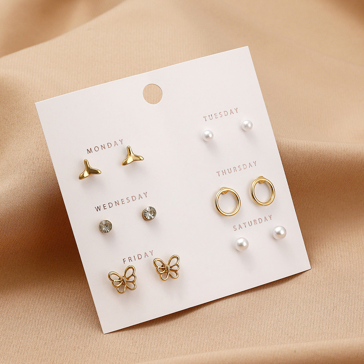 Women's One Week Combination Light Luxury High-grade Earrings