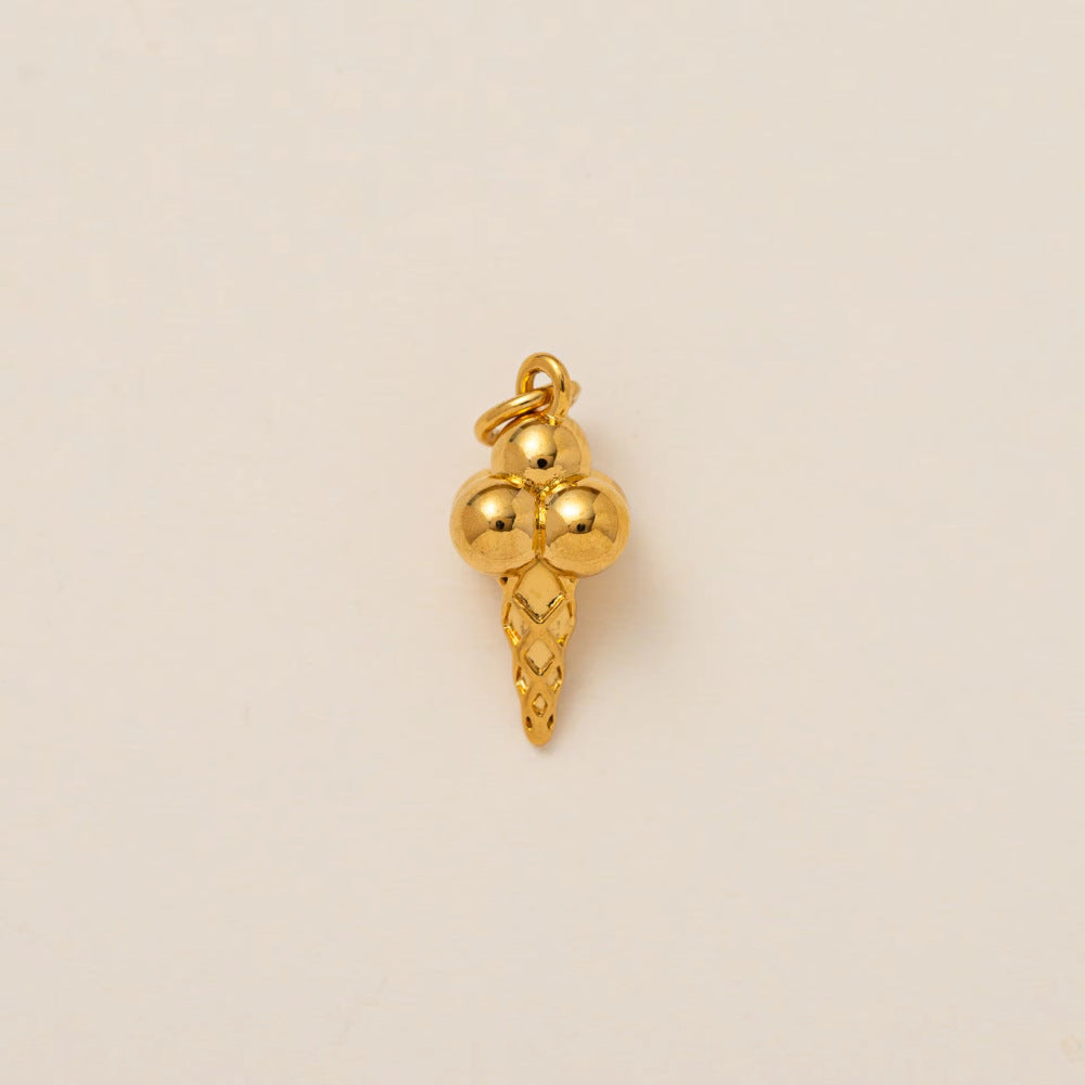 Mushroom Parts Vacuum Plating Gold Color Pendants
