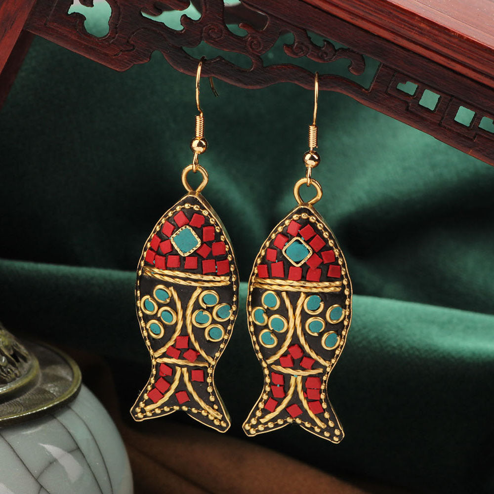 New Attractive Vintage Nepal Simple Design Earrings