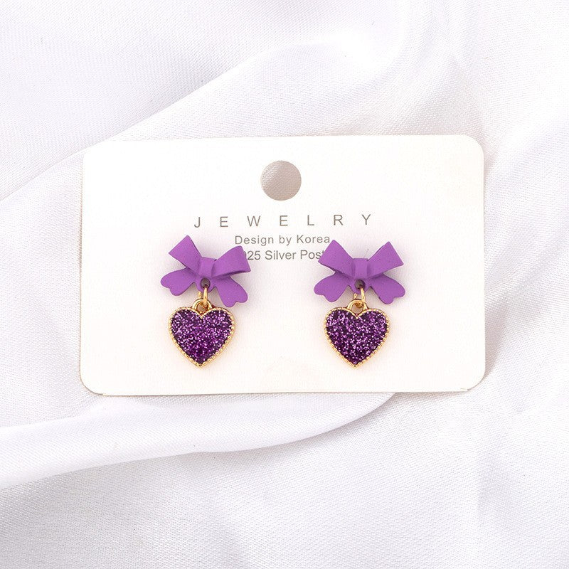 Needle High-grade Pearl Bow Flower Tulip Earrings