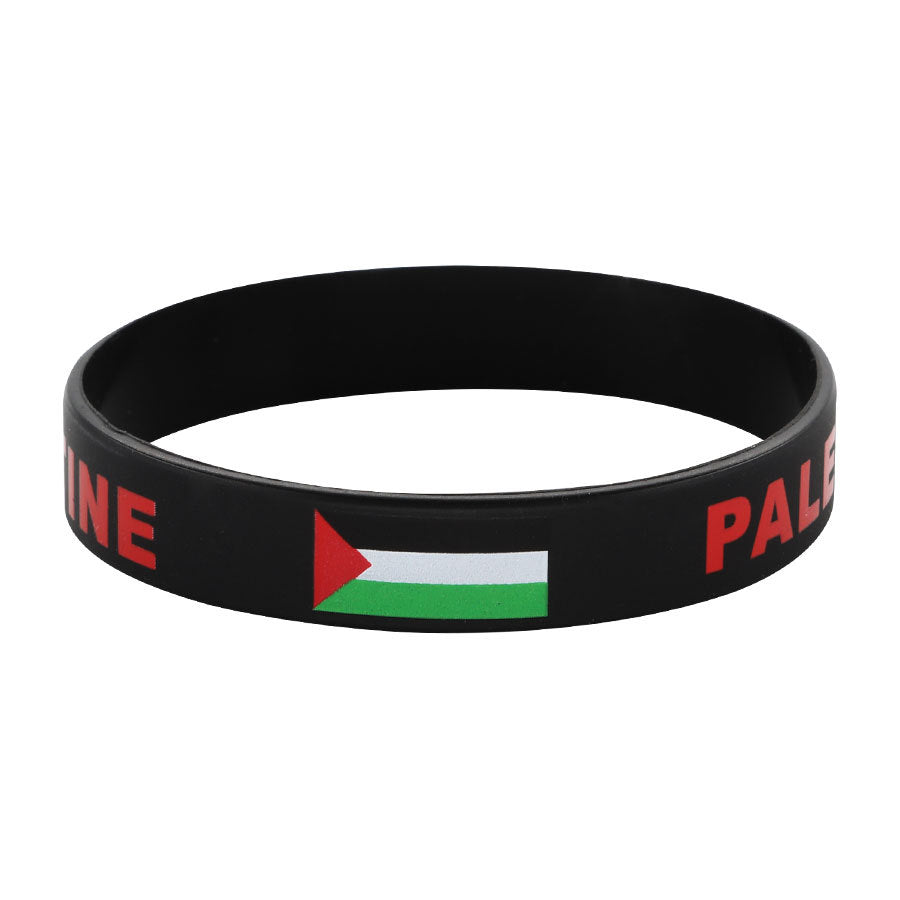Flag Palestinian Silicone International Commemorative Wristband Bracelets