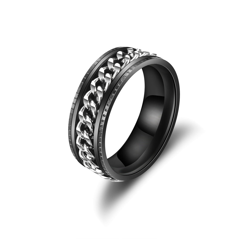 Women's & Men's Bottle Opener Personality Trendy Chain Rotation Open Beer Ring