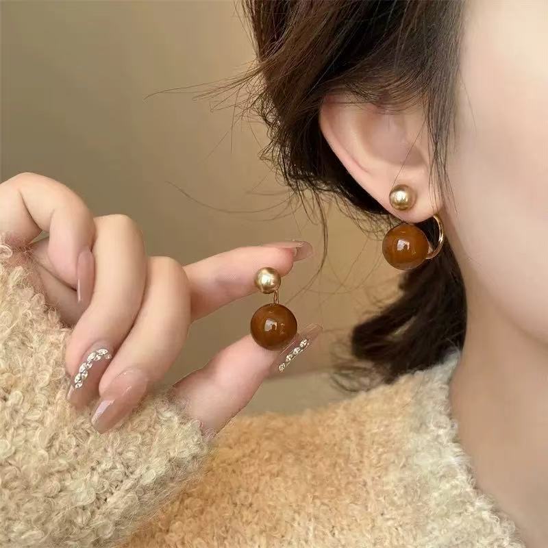 Women's Pair Cross Mirror Classic Fashion Simple Love Heart High-grade Earrings