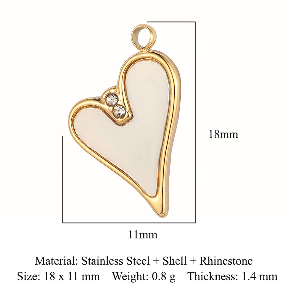 Heart Devil's Eye French Retro Titanium Steel Heart-shaped Pendants