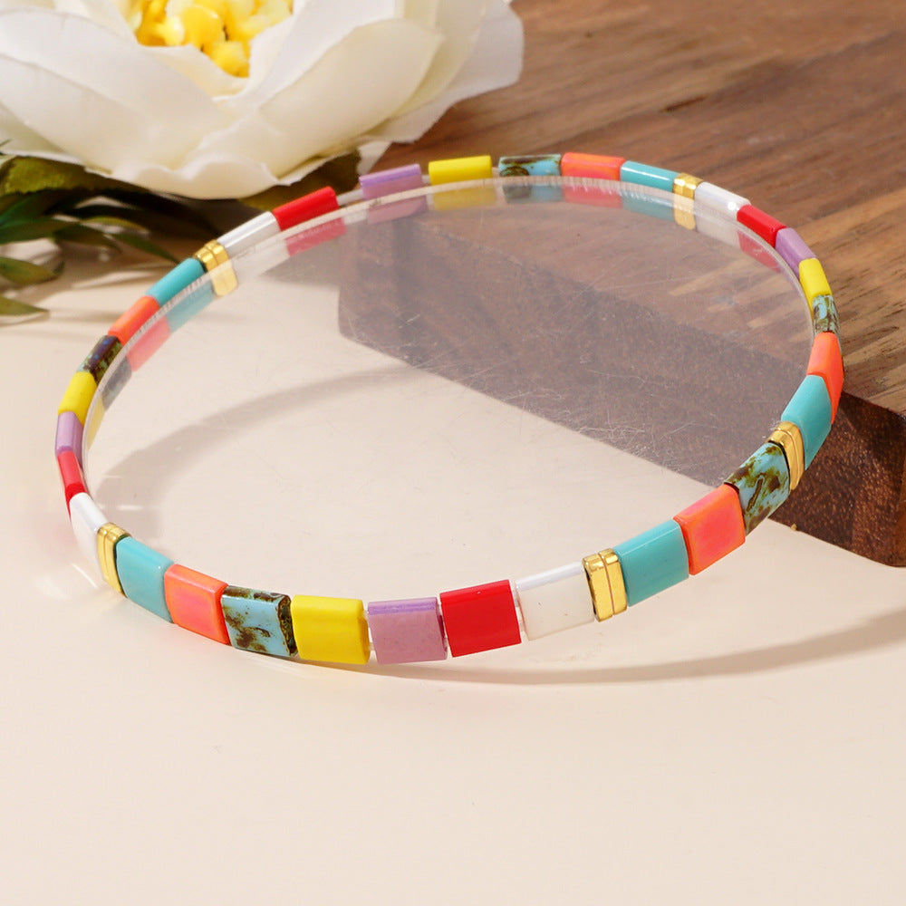 Ethnic Style Simple Fashion Beads Woven Bracelets