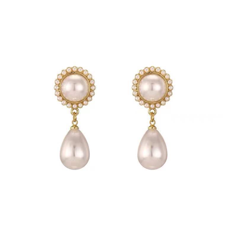 Women's Palace Style Elegant Sunflower Korean Simple Temperamental Earrings