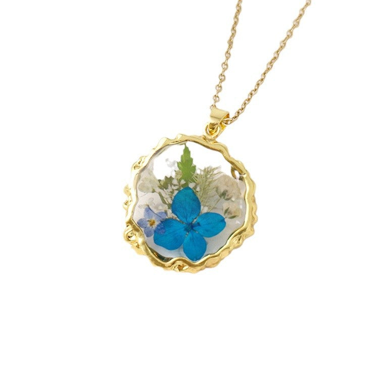 Flower Eternal Real Ornament Transparent Resin Pendants