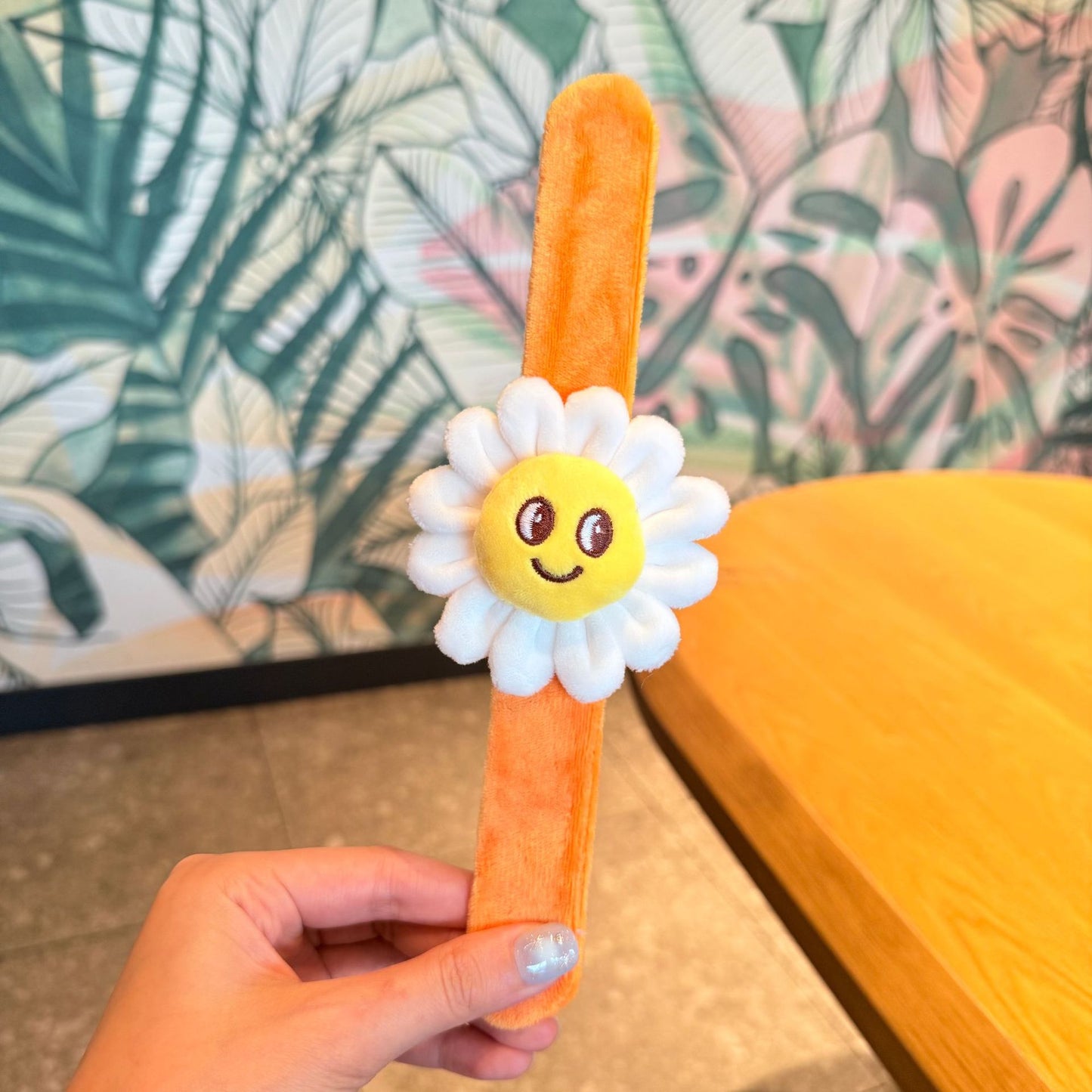 Children's Plush Cartoon Pop Cute Sun Flower Couple Female Dinosaur Slap Bracelet