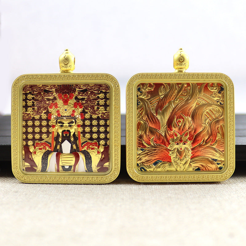 Fox Dragon Relief Tibetan Niche For Pendants