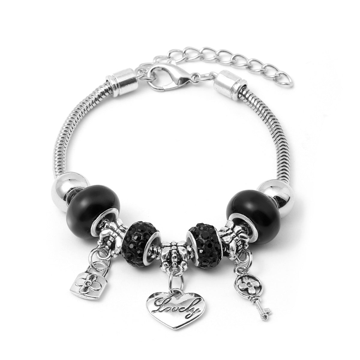 Glass Bead Small Elephant Lucky Tree Retro Transparent Bracelet