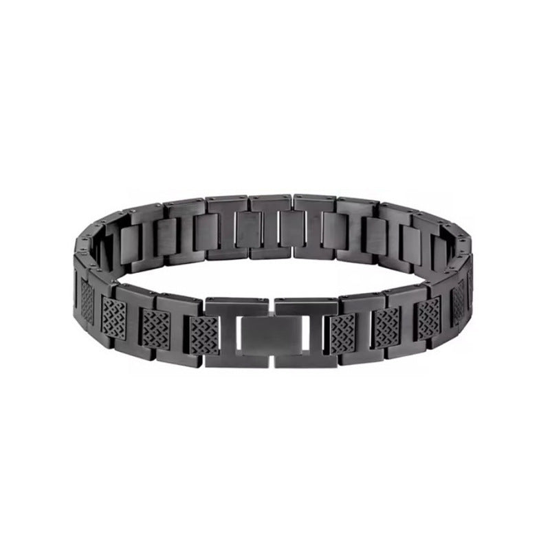 Durable Men's Adjustable Stainless Steel Crocodile Bracelet