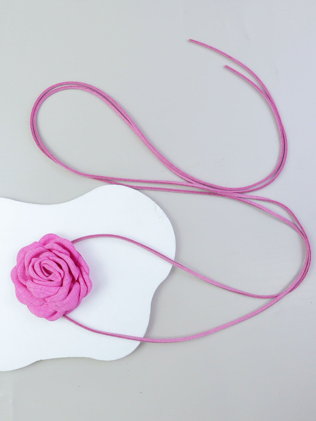 Women's Flower Strap Three-dimensional Rose Collar French Necklace