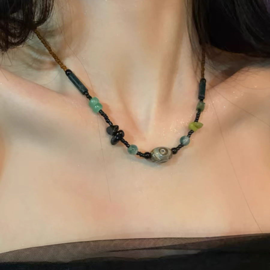 Natural Stone Female Summer Simple Temperamental Necklaces