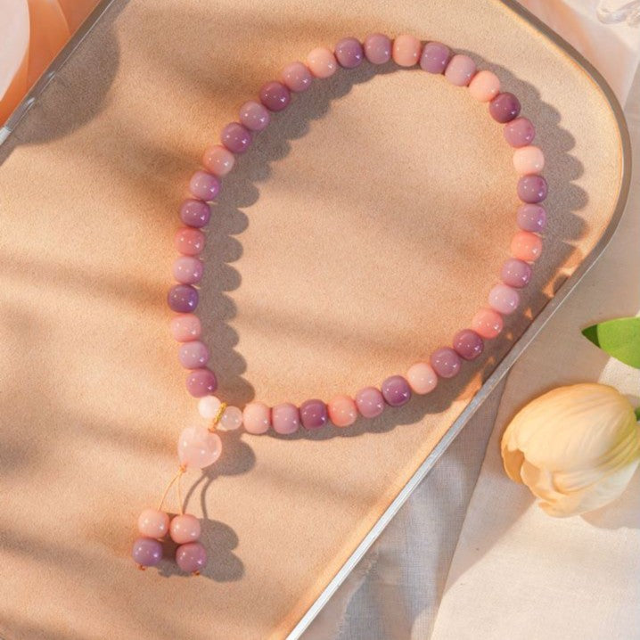 Women's & Men's Pink Lady Bodhi Seeds Hand-held Cultural Bracelets