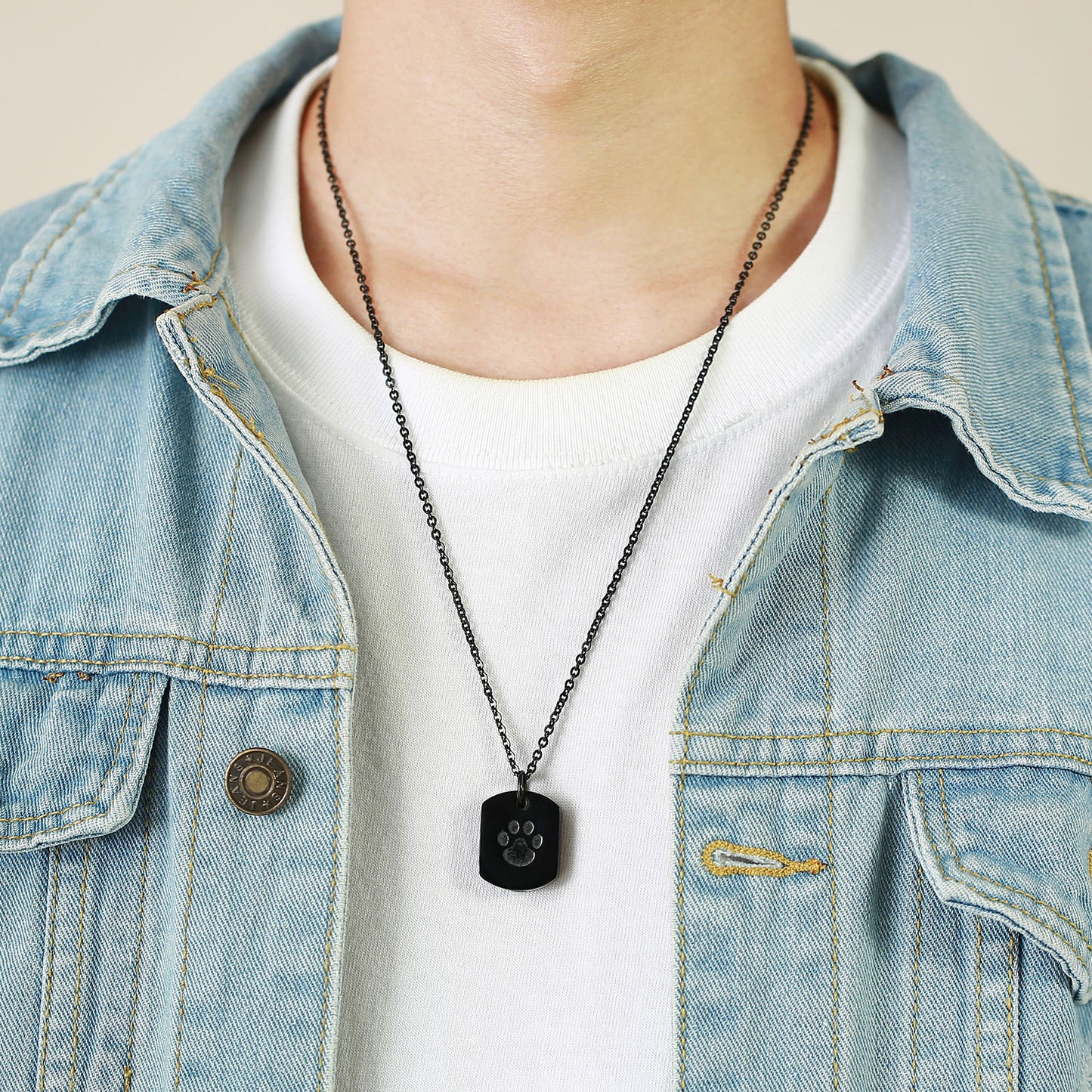 Men's Cinerary Casket Openable Black Twist Metal Pendants