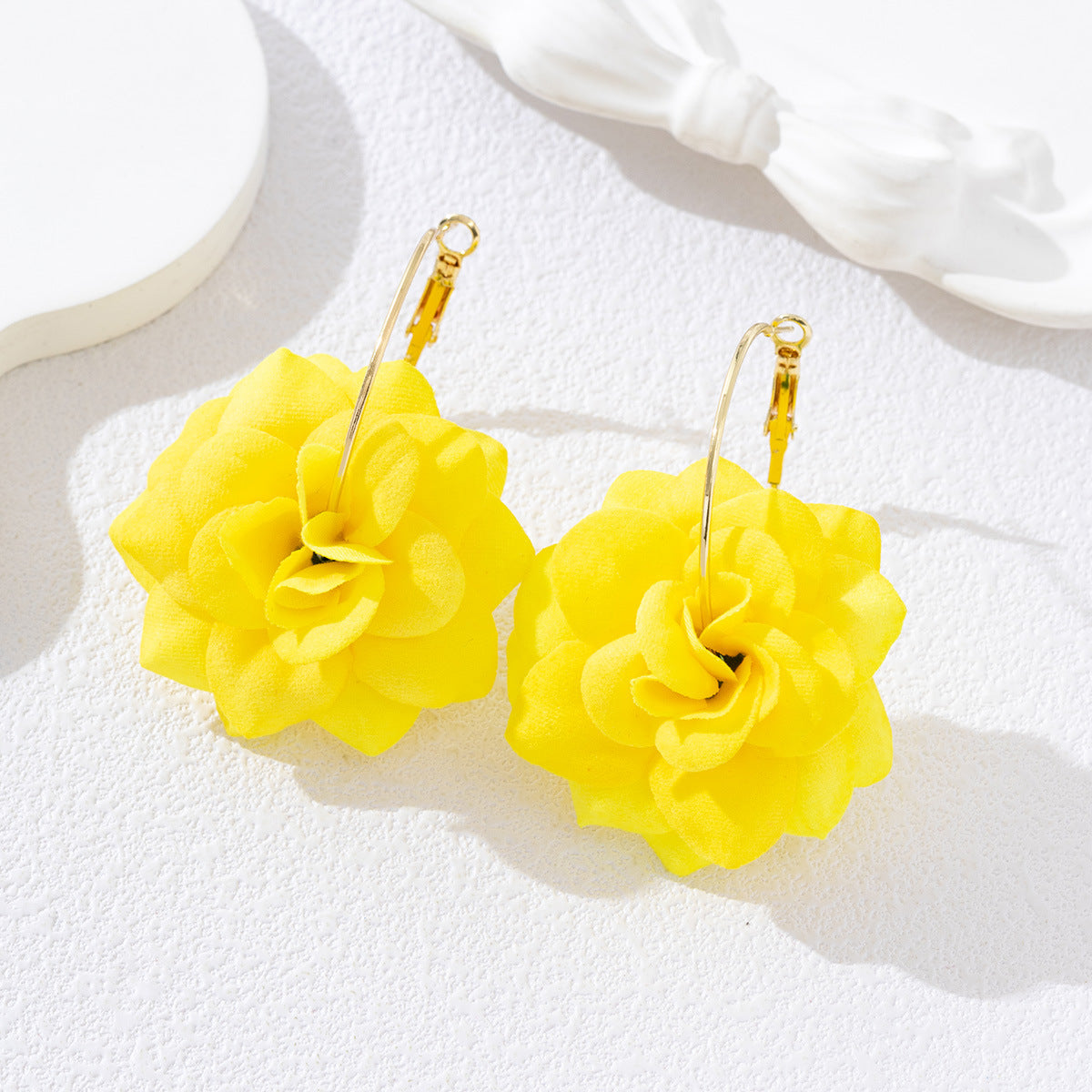 Red Rose Eardrop Exquisite Elegant Gentle Holiday Daily Earrings