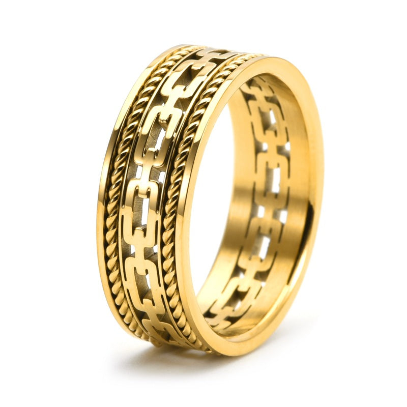 Double Strand Wire Rope Cuban Hollow Ring