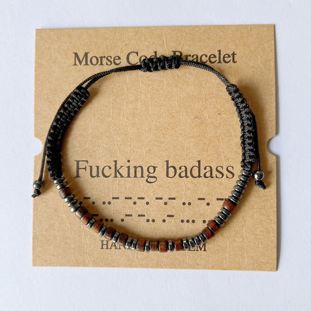 Woven Moss Password Letter Number Couple Bracelets