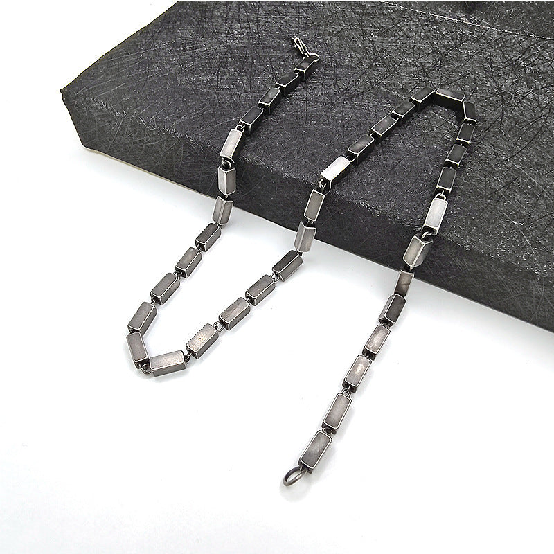 Men's Mobius Hip Hop Geometric Vintage Handmade Stainless Necklace