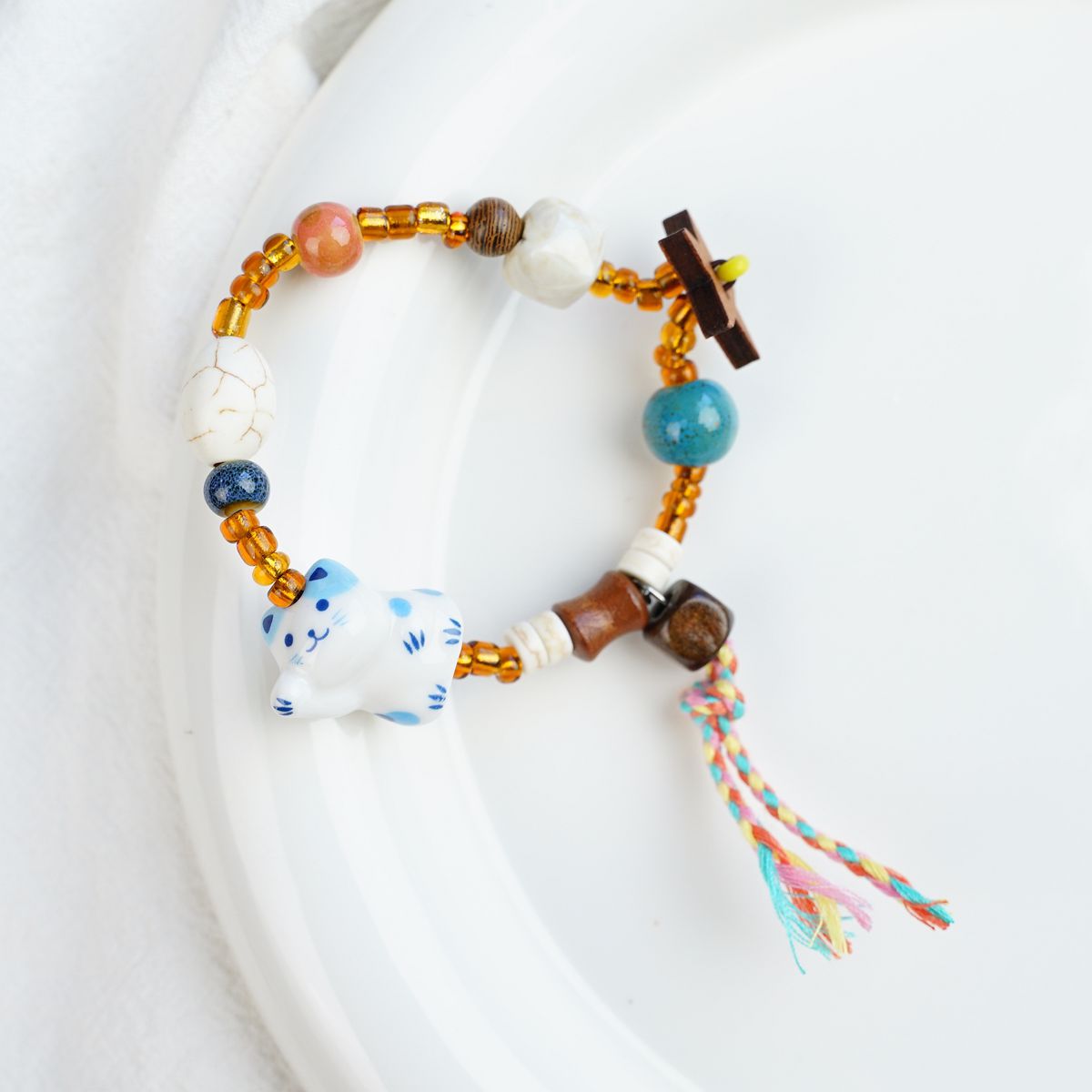 Lucky Cat Girlfriends Cute Couple Animal Premium Bracelet