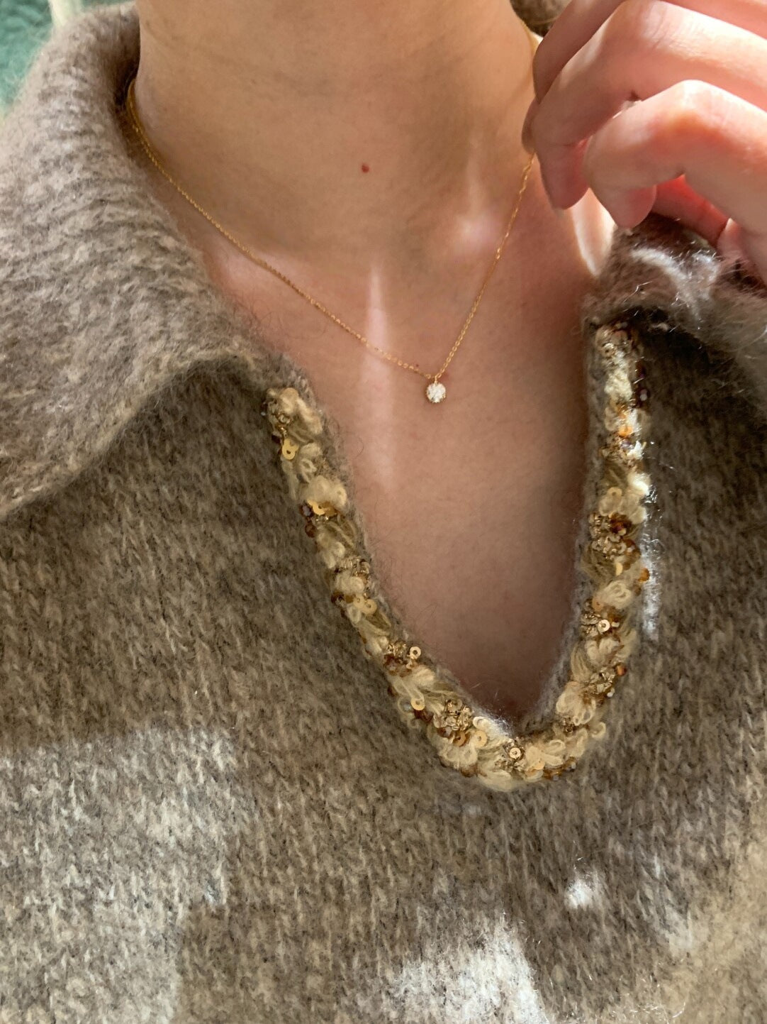 Elegant Small Nose Ga Solitaire Female Summer Exquisite Necklaces