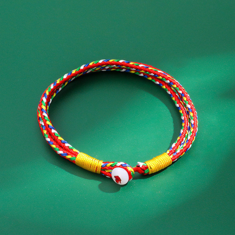 Women's & Men's Colorful Braided Rope Thread Design Simple Bracelet