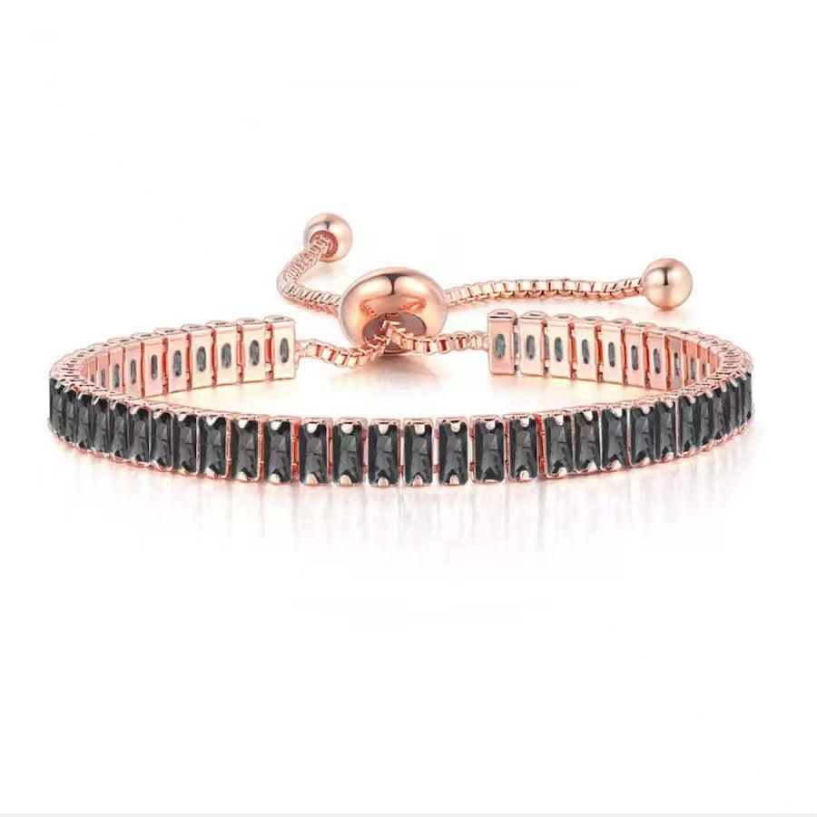 Women's & Men's Hip Hop Diamond Black Zircon Tennis Bracelets